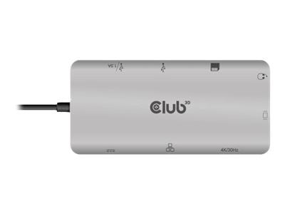 Club 3D USB Gen1 Type-C 9-in-1 -keskitin - Telakointiasema - USB-C - VGA, HDMI - GigE