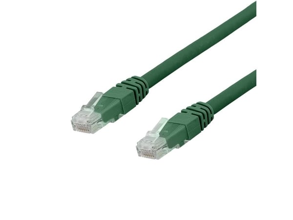 DELTACO - Koblingskabel - RJ-45 (hann) til RJ-45 (hann) - UTP - CAT 6a - halogenfri, formstøpt - grønn