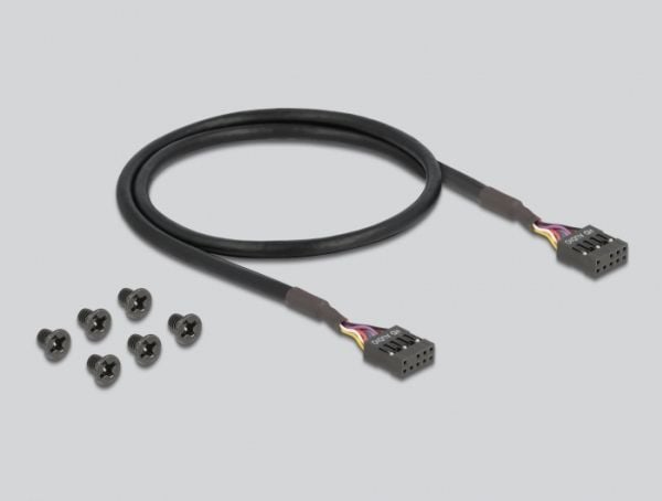 Delock - Lagerbrønnportspanel - lyd x 1, mic x 1, USB 3.2 Gen 1 x 2 - svart