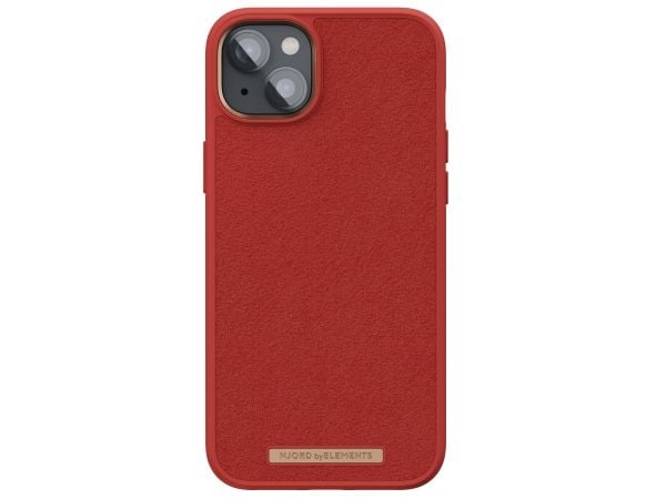 Njord byELEMENTS Suede Comfort+, Suojus, Apple, iPhone 14 Plus, 17 cm (6.7"), Oranssi
