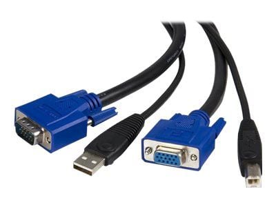 StarTech 10 ft 2-in-1 Universal USB KVM Cable - 10ft VGA KVM Cable - 10ft USB KVM Cable - 10ft KVM Switch Cable (SVUSB2N1_10) - Video- / USB-kabel ...