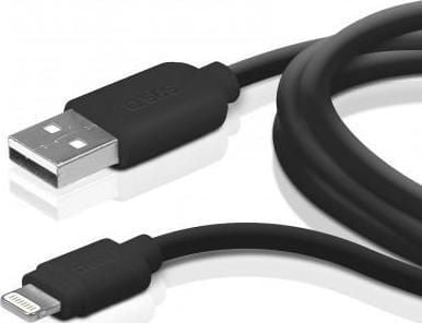 SBS TECABLEUSBIP589W, 1 m, Lightning, USB A, Hankjønn, Hankjønn, Hvit