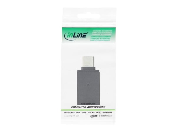 InLine 35805, USB Type-C male, USB 3.1 A, Musta