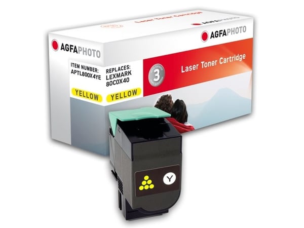 AgfaPhoto - Gul - kompatibel - tonerpatron (alternativ for: Lexmark 800X4, Lexmark 80C0X40) - for Lexmark CX510de, CX510de SPR Columbia, CX510dhe, ...