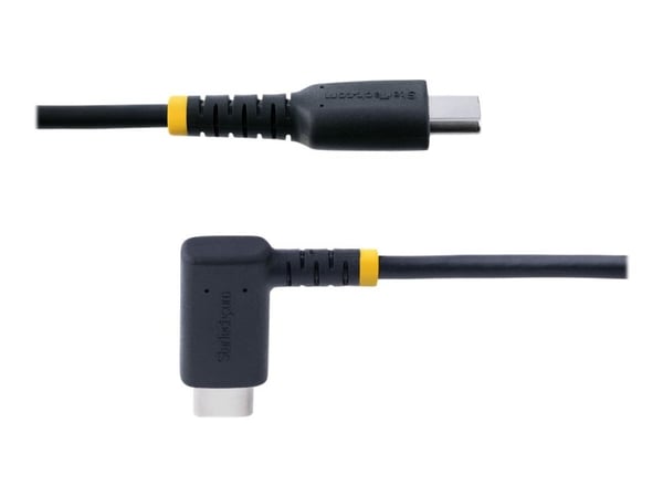 StarTech.com 6 tommer (15 cm) USB C-ladekabel rettvinklet, 60W PD 3A, Heavy Duty Hurtiglading USB-C-kabel, USB 2.0 Type-C, slitesterk og robust ara...