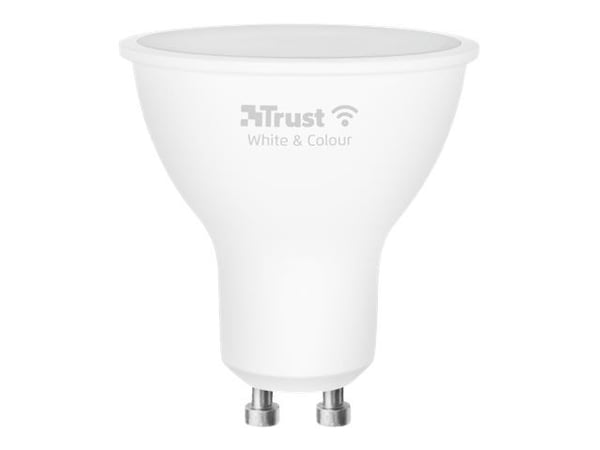 Trust Smart Home - LED-pære for søkelys - GU10 - klasse A+ - hvit/farge - 1800-6500 K - spot bar - hvit (en pakke 2)