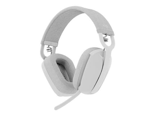 Logitech Zone Vibe Wireless - Hodesett - full størrelse - Bluetooth - trådløs - USB-C via Bluetooth-adapter - elfenbenshvit - Certified for Microso...