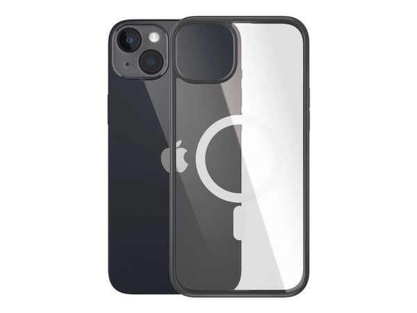 PanzerGlass ClearCase - Baksidedeksel for mobiltelefon - MagSafe-kompatibel - herdet glass, 100 % resirkulert materiale - svart - for Apple iPhone ...