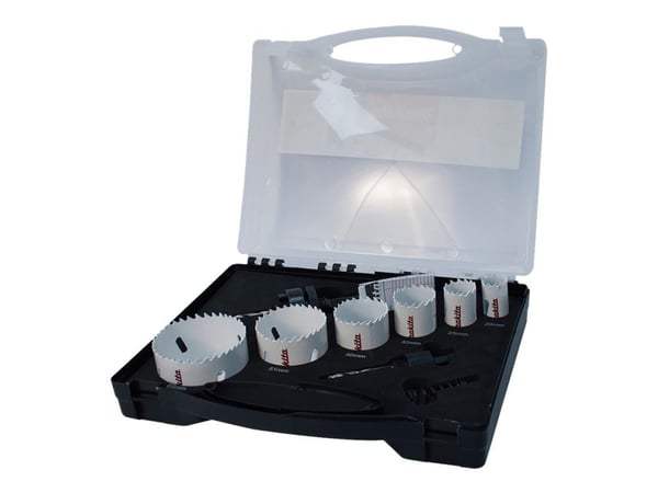 Makita - Hålsågssats - 6 delar - 25 mm, 32 mm, 20 mm, 40 mm, 65 mm, 51 mm - sex-stiftigt - 13 mm - för Makita DHP453, DHP453RFEW
