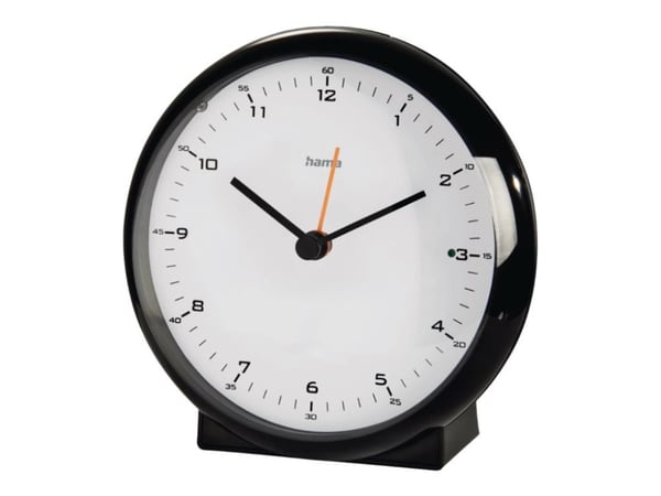 Hama "Elegance Pro" - Alarmklokke - elektronisk - skrivebord - svart - ramme: svart