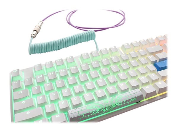 Ducky Premicord - USB-kabel - 24 pin USB-C (hane) till USB (hane) - 1.8 m - lindad, formpressad - frozen llama