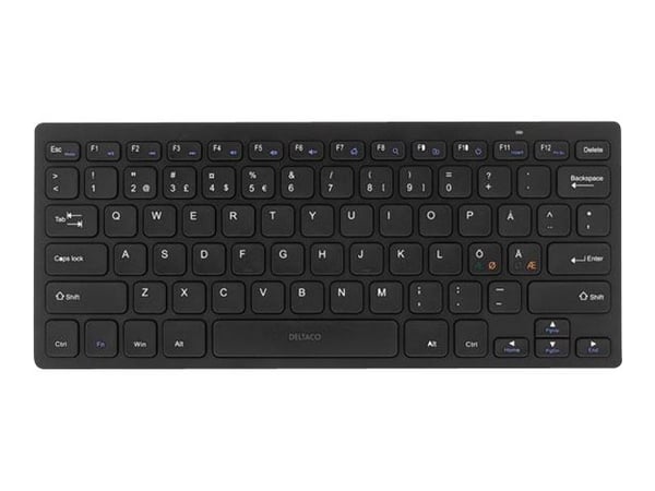 DELTACO TB-632 mini - Tastatur - trådløs - Nordisk - svart