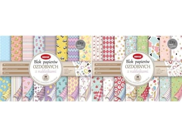 Beniamin block dekorpapper A4/32K för scrapbooking