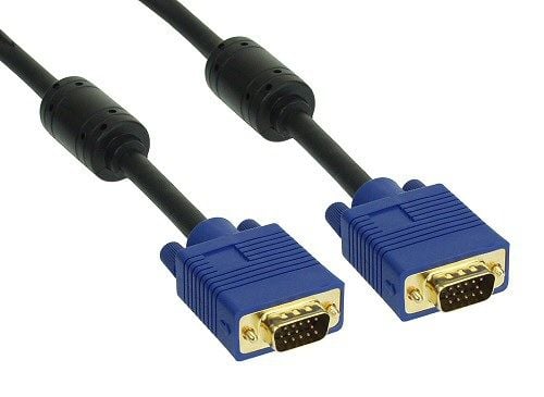 InLine 17718S, 5 m, VGA (D-Sub), VGA (D-Sub), Hankjønn, Hankjønn, Svart, Blå