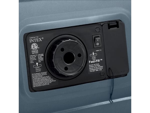 Intex DuraBeam Pillow Rest Mid-Rise, Dobbel Madrass, Rektangel, Inne & Ute, Innebygd luftpumpe