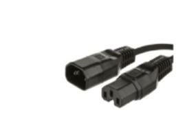 MicroConnect - Strømkabel - IEC 60320 C15 til IEC 60320 C14 - 2 m - lajiteltu
