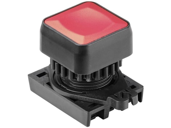TRU COMPONENTS TC-10344016 S2PRS-P1R tryckknapp, kvadratisk, röd, 1 st