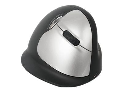 R-Go Ergonomic mouse HE Break - Vertikal mus - ergonomisk - høyrehendt - 5 knapper - trådløs - Bluetooth 5.0 - svart