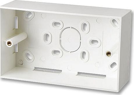 Lindy utenpåliggende ramme 146x86mm for doble veggkontakter (UK), 47mm dyp for paneler størrelse 147x86cm! (60524)