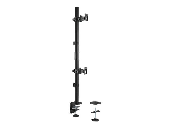 Kensington - Monteringssett (dobbeltarm, C-klemme 10 - 88 mm, maljefeste 10-88 mm, stang, 2 VESA-plater) - full bevegelse - for 2 LCD/plasma-panele...
