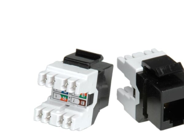 ROLINE Cat.5e Keystone Jack, RJ-45, unshielded black, Musta ROLINE Cat.5e Keystone Jack, RJ-45, unshielded black, Musta