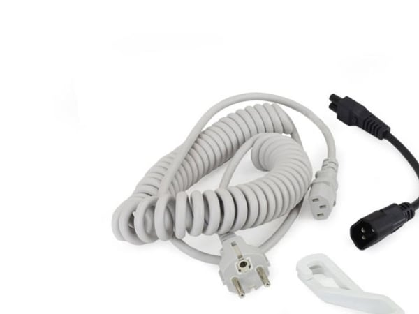 Ergotron Coiled Extension Cord Accessory Kit - Jatkojohtopaketti - 2,4 m - snoet - grå - Saudi-Arabia, Suomi, Eurooppa