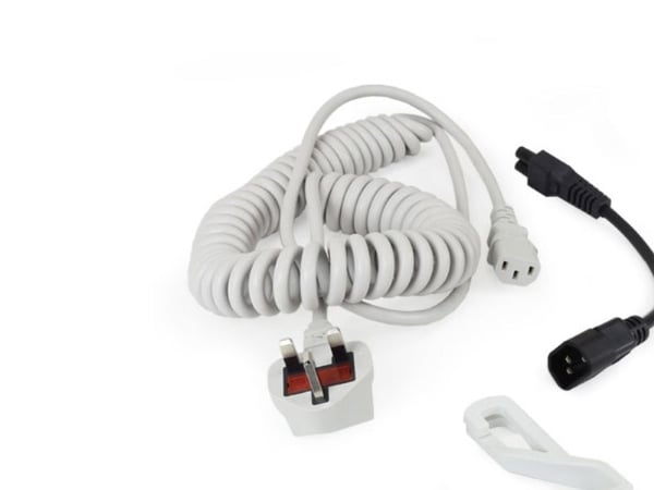 Ergotron Coiled Extension Cord Accessory Kit - Jatkojohtopaketti - 2,4 m - snoet - grå - Saudi-Arabia, Suomi, Eurooppa