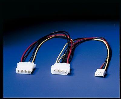 ROLINE 11.03.1010, 0,3 m, Molex (4-pin), Molex (4-pin), Hankjønn, Hunkjønn, Sort, Rød, Hvit, Gult