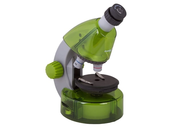 Mikroskop för barn, Levenhuk LabZZ M101 Lime, 40x-640x, med experimentkit