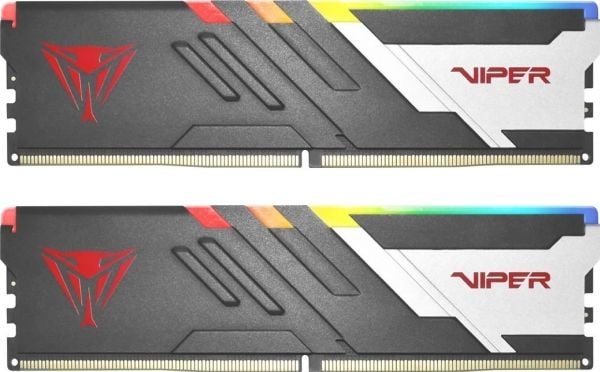 Patriot Viper Venom RGB DDR5 series - DDR5 - sett - 32 GB: 2 x 16 GB - DIMM 288-pin - 5600 MT/s / PC5-44800 - CL36 - 1.25 V - ikke-bufret - on-die ...