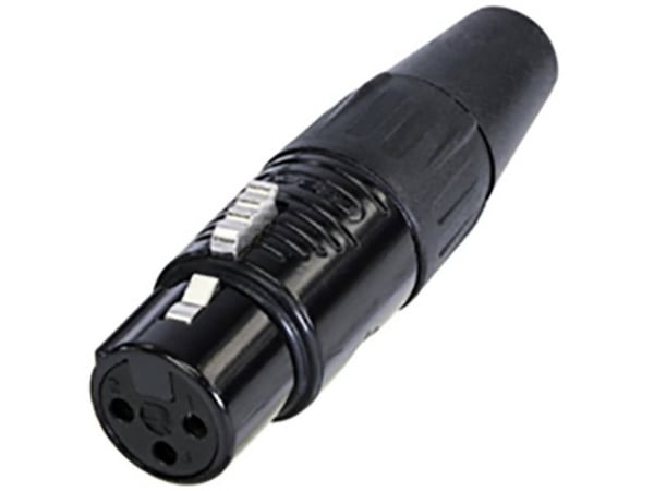 REAN AV RC3F-B XLR-kontakt (tilkobling), rett pol: 3, 1 stk