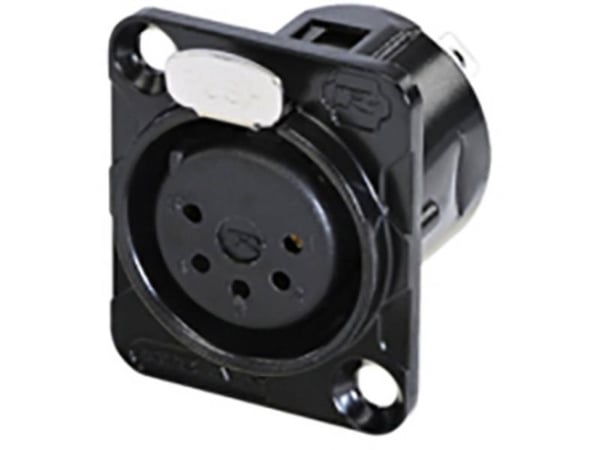 Rean AV RC5FDL-B XLR-kontakt tilkobling innbygging, poler: 5 (1 stk)