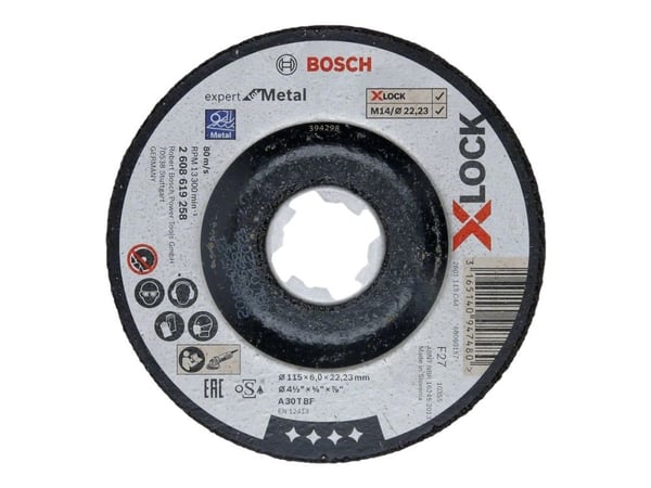 Bosch Expert for Metal - Hiontakiekko - metalliputkille, ei-rautametalleille, teräkselle, metalliprofiileille - 115 mm - raekoko: A30T-BF
