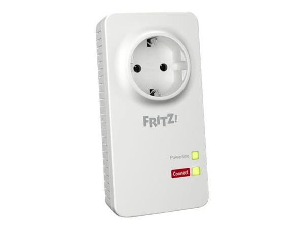 FRITZ!Powerline 1220 - Strømlinjeadapter 1GbE, HomePlug AV (HPAV) 2.0, IEEE 1901 - veggpluggbar