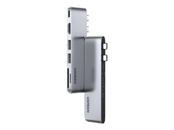 Ugreen 6-in-2 USB C Hub - Dokkingstasjon - USB-C 3.1 Gen 2 / Thunderbolt 3 - HDMI - for Apple MacBook Air (Early 2020, Late 2018, Late 2020, Mid 20...