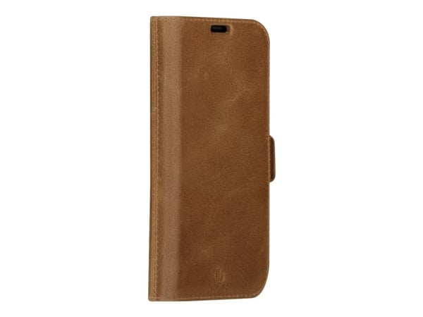 dbramante1928 Lynge - Flipomslag til mobiltelefon - fullnarvet læder - tan - for Apple iPhone 14 Plus