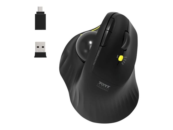 Port Designs 900719, Oikeakätinen, Optinen, RF Wireless + Bluetooth, 1600 DPI, Musta