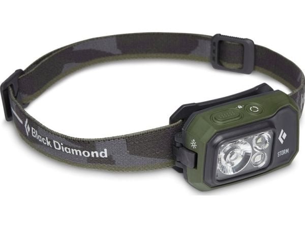 Black Diamond Storm 450, Hodebåndslommelykt, Oliven, 1 m, IP67, 450 lm, 12 m