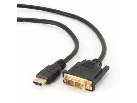 Cablexpert CC-HDMI-DVI-0.5M - Adapterkabel - DVI-D hann til HDMI hann - 50 cm - skjermet - svart