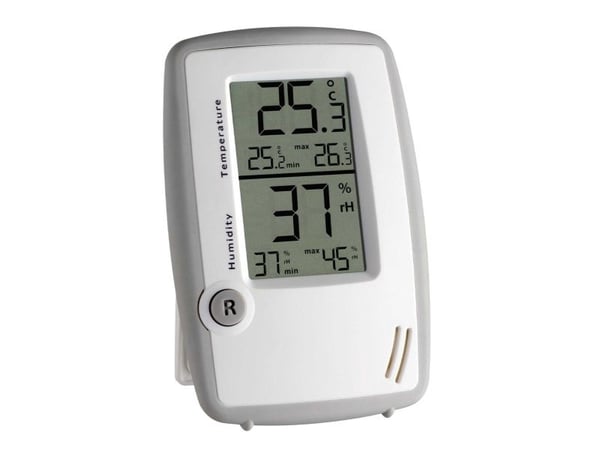 TFA-Dostmann 30.5015, Valkoinen, Kosteusmittari sisäkäyttöön, Lämpömittari sisäkäyttöön, Kosteusmittari, Lämpömittari, Muovi, -10 - 70 °C, 14 - 158...