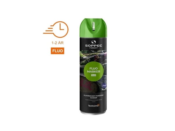 SOPPEC mærkespray SKOV FLUO 500 ml. GRØN - 1810088