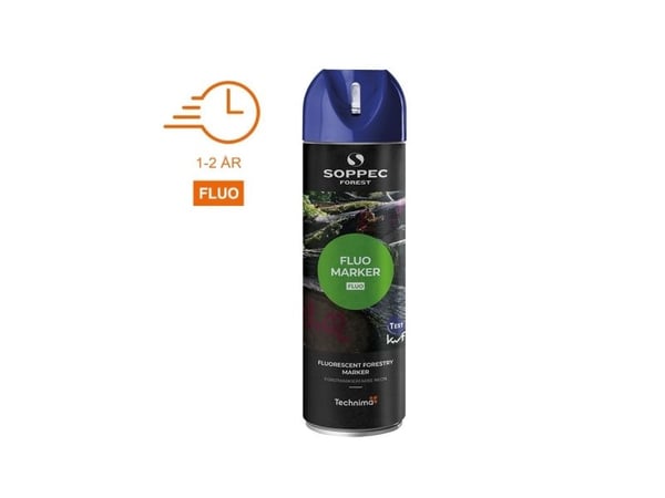 SOPPEC mærkespray SKOV FLUO 500 ml. BLÅ - 1810089