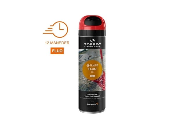 SOPPEC mærkespray TP FLUO 500 ml. RØD - 1804875