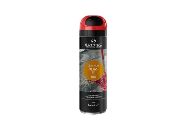 SOPPEC märksprej TP FLUO 500 ml röd (1804875)