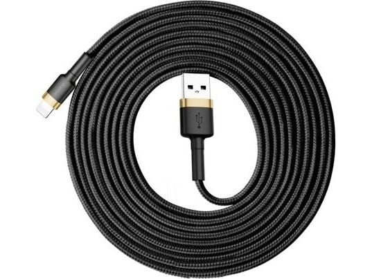 Baseus CALKLF-RV1, 3 m, USB A, Lightning, Hankjønn, Hankjønn, Gull, Svart