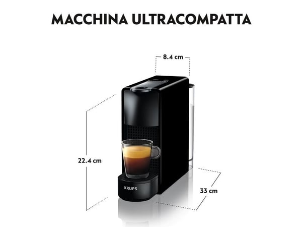 Krups Nespresso Essenza Mini XN1108 - Kaffemaskine - 19 bar - sort