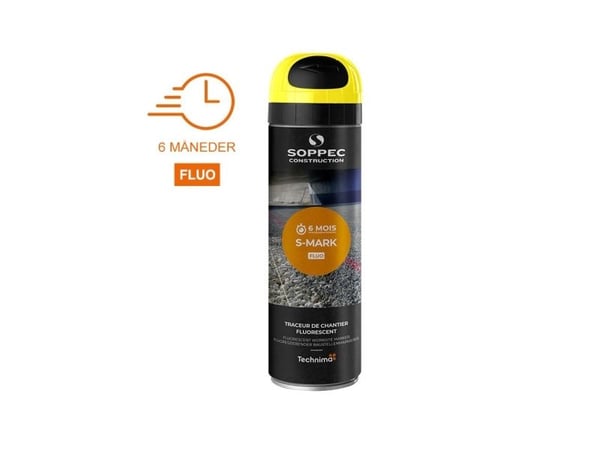 SOPPEC mærkespray S-MARK FLUO 500 ml. GUL - 2112443