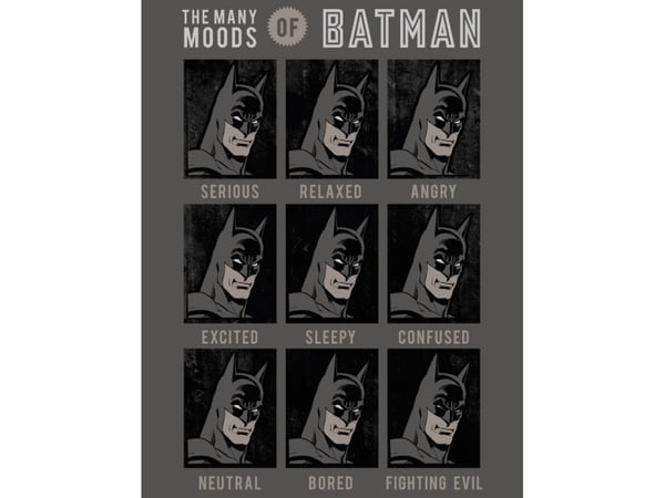 Batman Moods Fleece tæppe - 130 x 170 cm