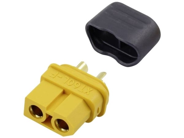 Reely 1509169 batterikontakt XT60L forgylt (1 stk.)