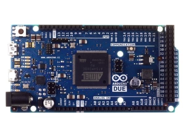 Arduino Due, USB, 84 MHz, Atmel SAM3X8E ARM Cortex-M3, 96 KB